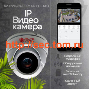 IP видеокамера AV-IPWD248F-XM SD POE MIC RCA